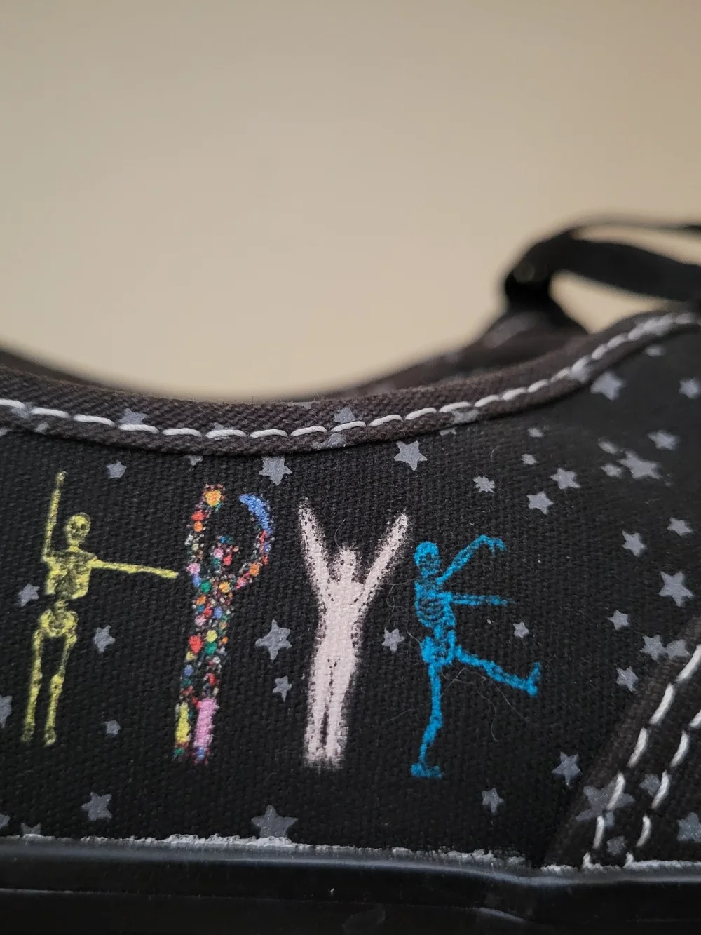 Vans Black Star-Print Canvas Sneakers